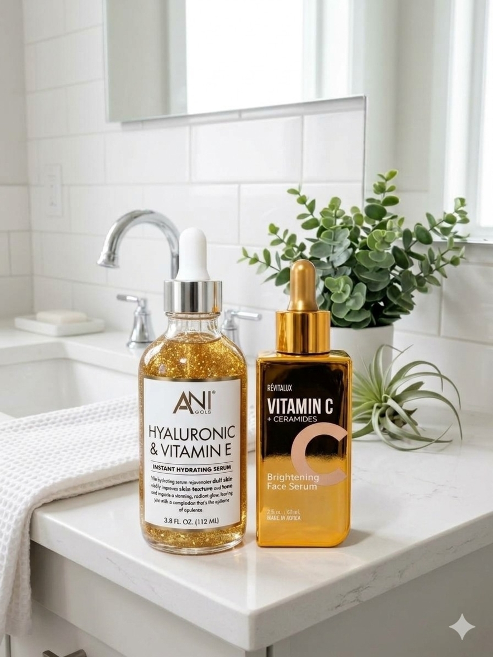 Hyaluronic & Vitamin E Instant Hydrating Serum- Set Of 2 - MSRP $45